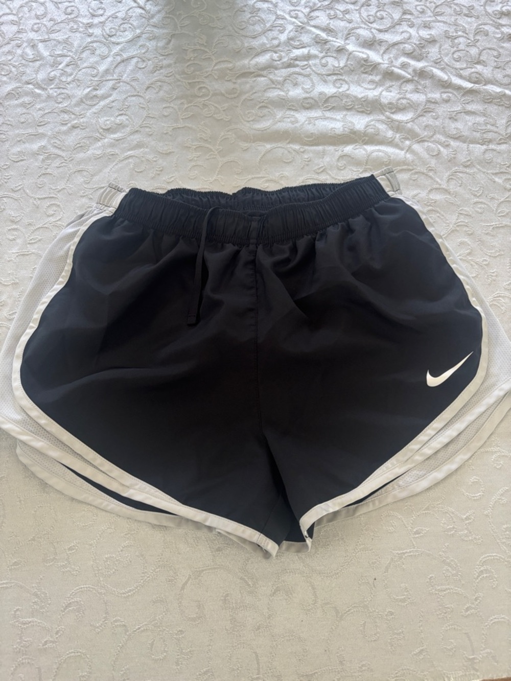 Nike Black Athletic Shorts with White Trim